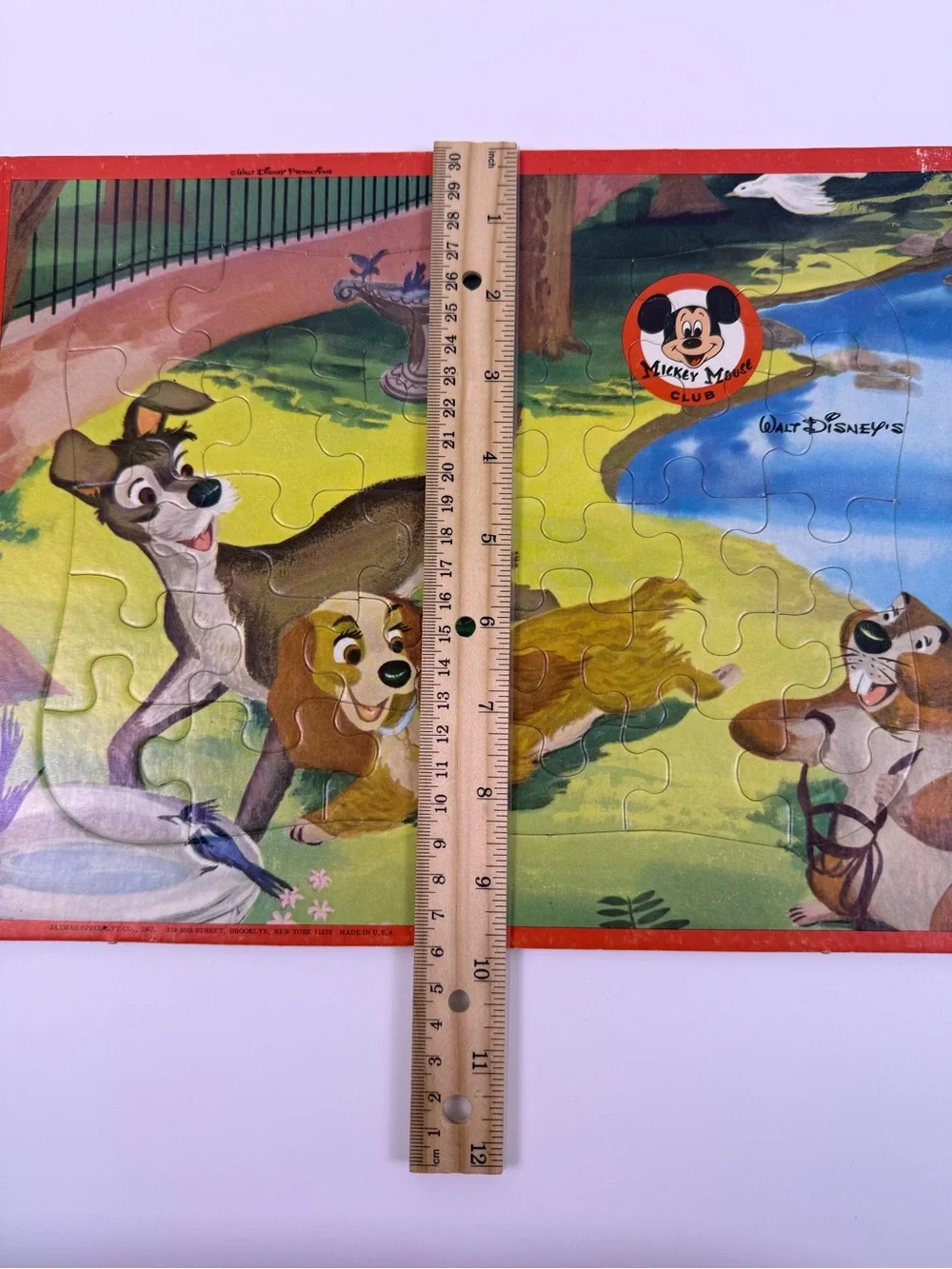 Vintage Disney Lady & The Tramp Puzzle Jaymar Mickey Mouse Club USA